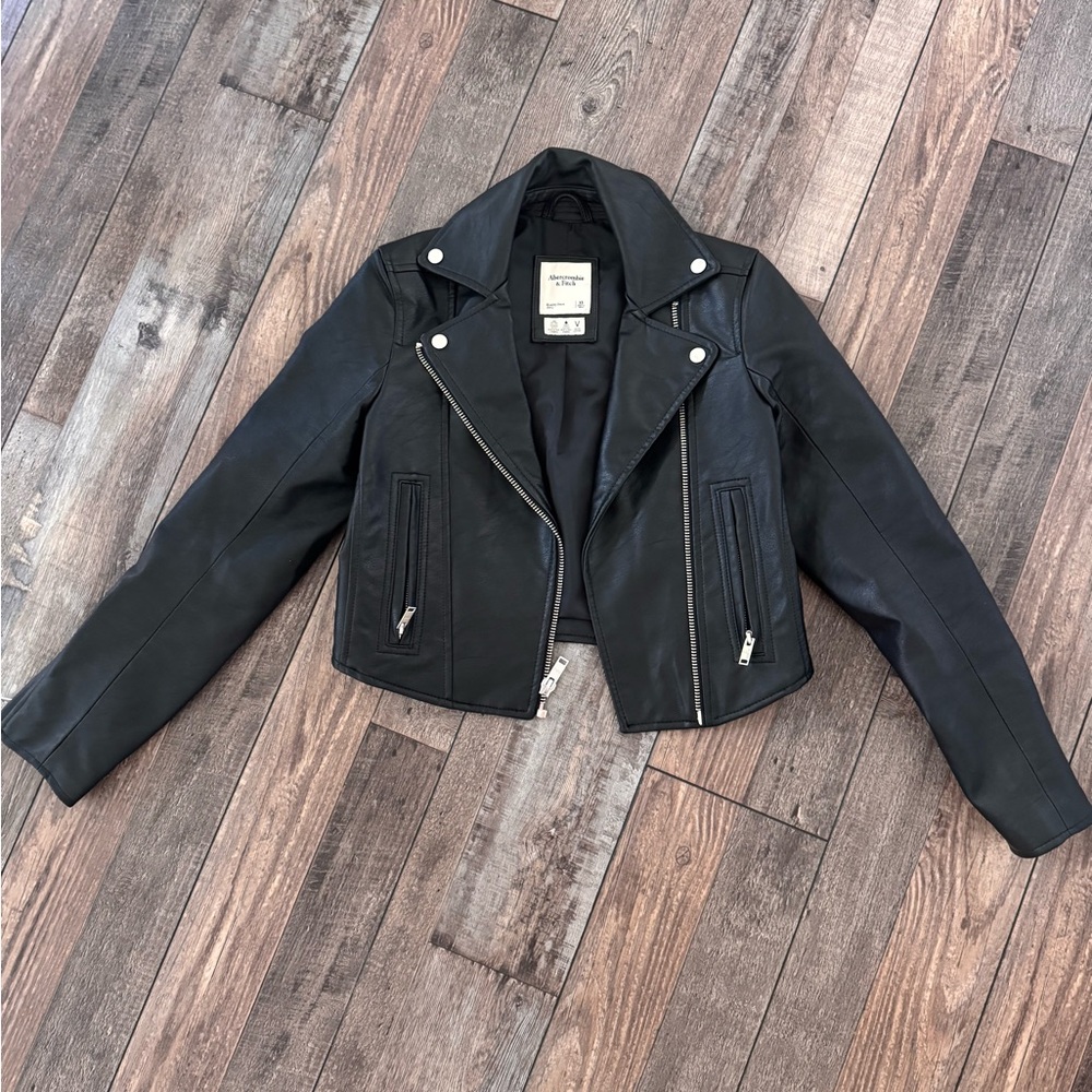 Abercrombie & Fitch Black Leather Jacket